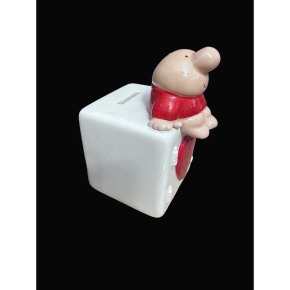 Ziggy Love Talk Ceramic Coin Bank  Heart & Dog By Tom Wilson - Picture 7 of 8